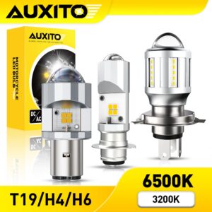 AUXITO T19 P15D H4 H6 LED Dual Color 3200K 6500K มอเตอร์ไซค์