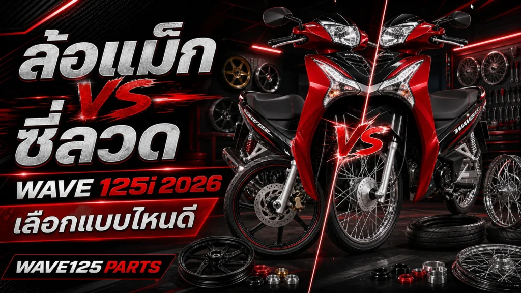 Wave 125i 2026 ล้อแม็กกับล้อซี่ลวด ต่างกันยังไง