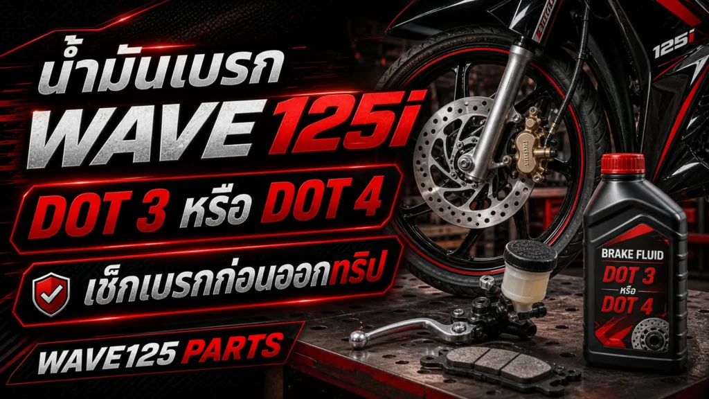 น้ำมันเบรก Wave 125i ใช้ DOT 3 หรือ DOT 4