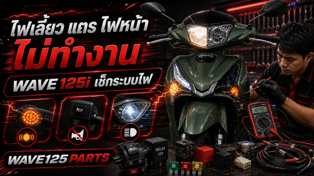 Wave 125i ไฟเลี้ยว แตร ไฟหน้า ไม่ทำงาน เกิดจากอะไร