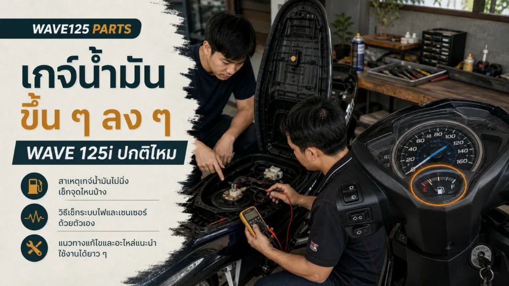 Wave 125i เกจ์น้ำมันขึ้น ๆ ลง ๆ ปกติไหม ควรเช็กอะไร