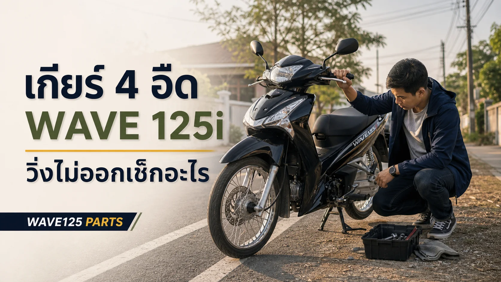Wave 125i เกียร์ 4 อืด วิ่งไม่ออก