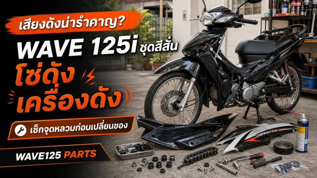 Wave 125i เสียงดัง ชุดสีสั่น โซ่ดัง เครื่องดัง เกิดจากอะไร