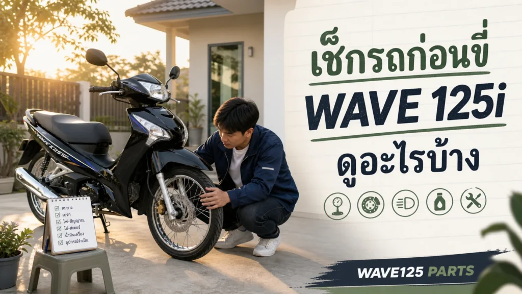 เช็กรถก่อนขี่ Wave 125i ดูอะไรบ้างใน 3 นาที