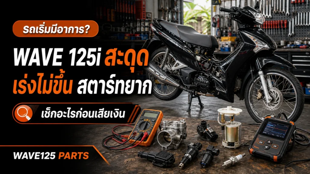 Wave 125i สะดุด เร่งไม่ขึ้น สตาร์ทยาก ควรเช็กอะไรก่อน