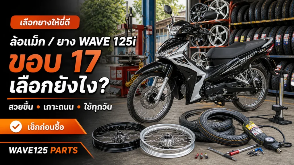 ล้อแม็กและยาง Honda Wave 125i ขอบ 17 เลือกยังไงให้สวยและขี่ดี