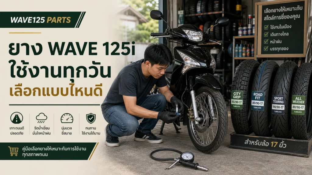ยาง Wave 125i ยี่ห้อไหนดี สำหรับใช้งานทุกวัน