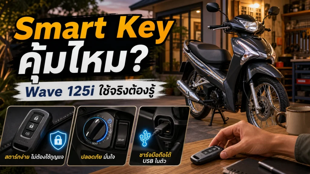 Wave 125i Smart Key คุ้มไหม มีอะไรต้องรู้ก่อนซื้อ