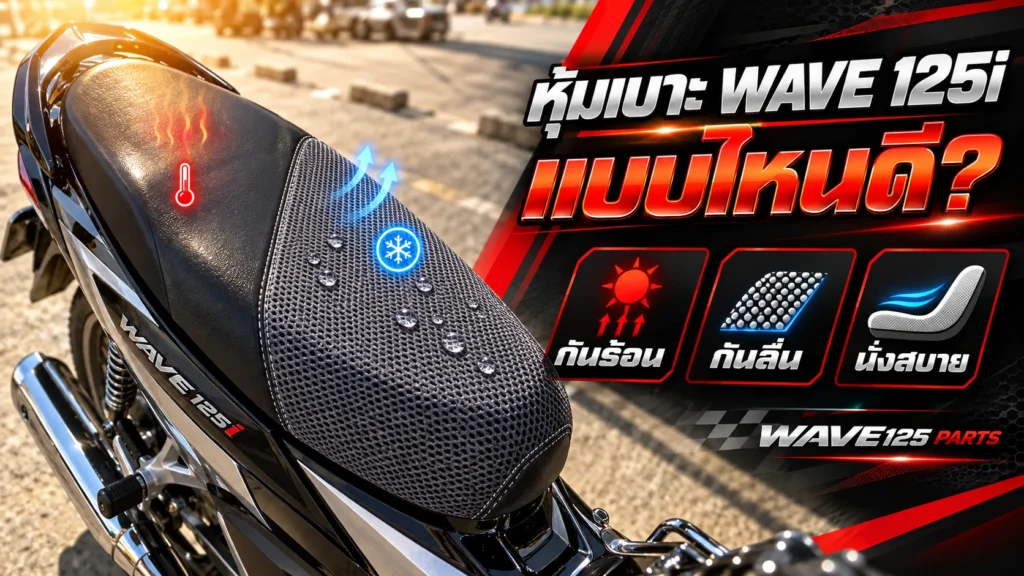 หุ้มเบาะ Wave 125i แบบไหนดี กันร้อน กันลื่น นั่งสบาย